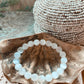 Selenite Round Bead Bracelet