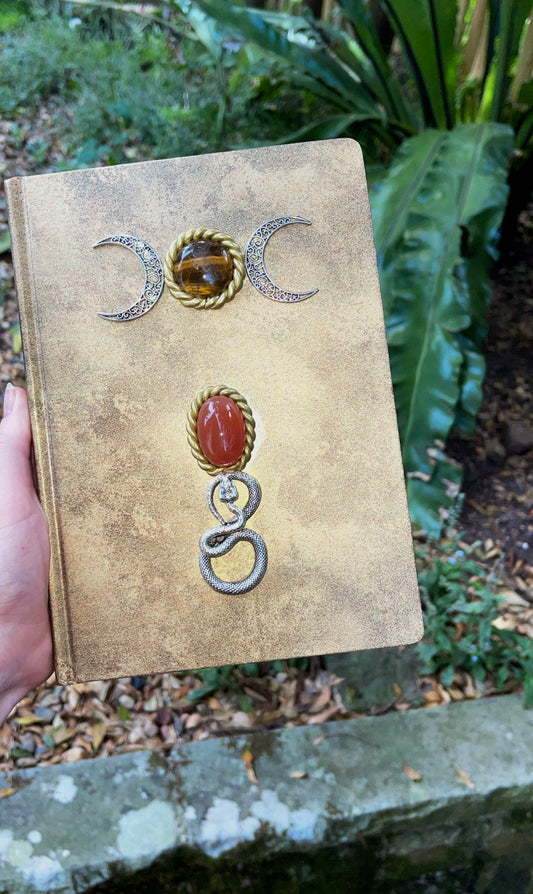 Spiritual Shimmery Golden Crystal Notebook
