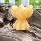 Yellow Calcite Stitch Crystal Carving