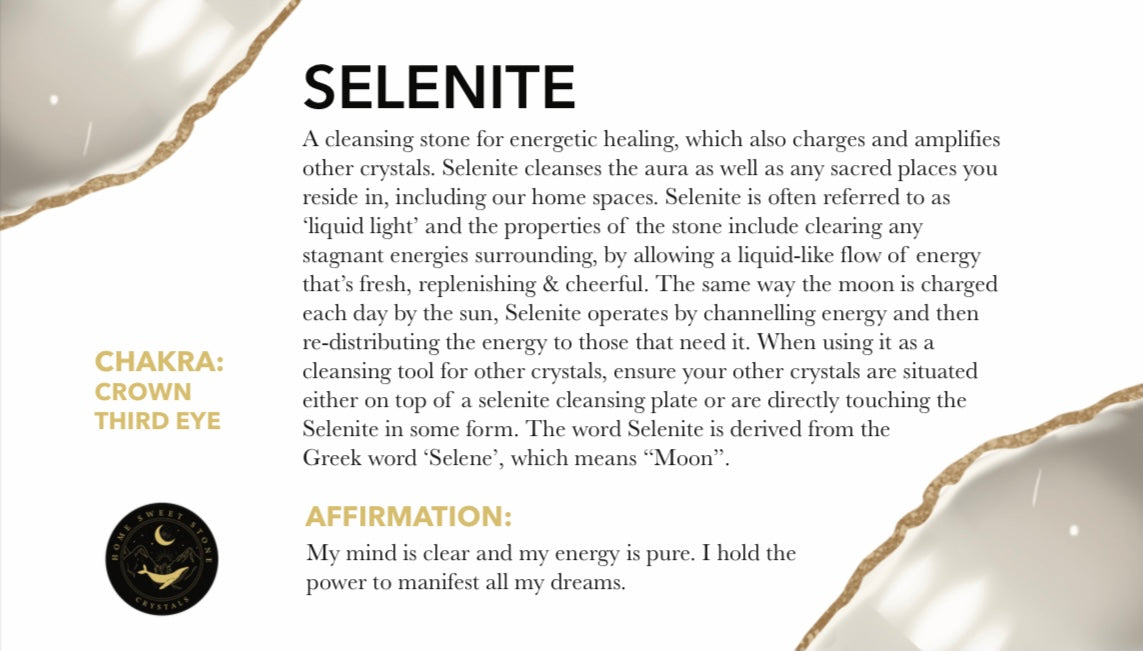 Selenite Rounded Charging Wands