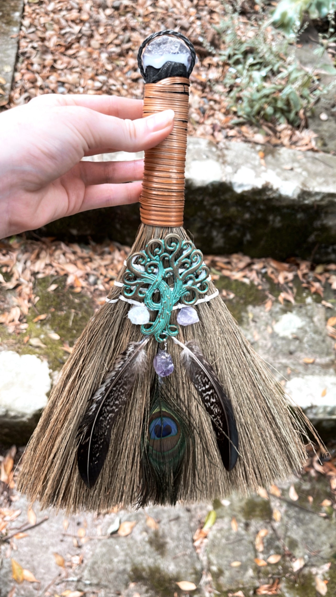 Amethyst Wicca Besom Witches Broom