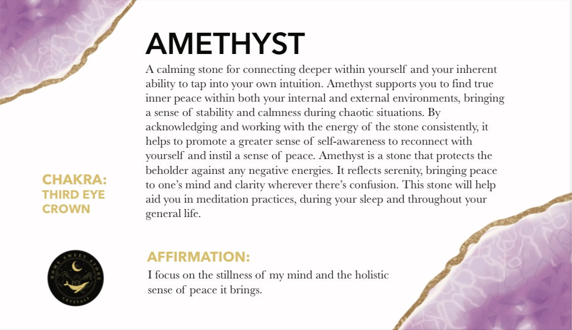 Amethyst Essential Oil Crystal Gemstone Roller Ball 10ML Bottle
