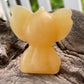 Yellow Calcite Stitch Crystal Carving