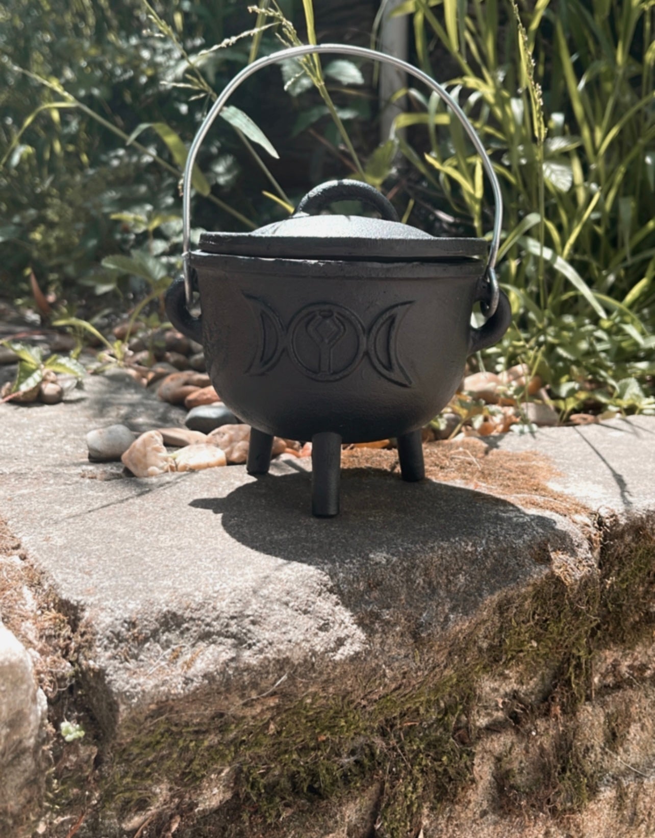 Triple Goddess Moon Witchy Cauldron