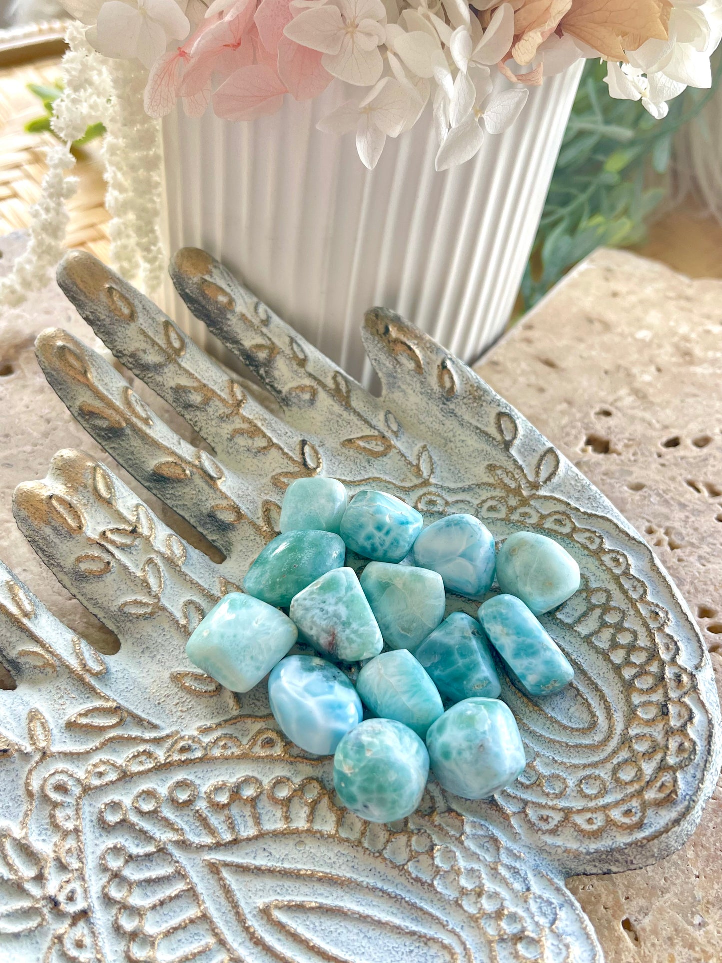 Polished Larimar Tumbles