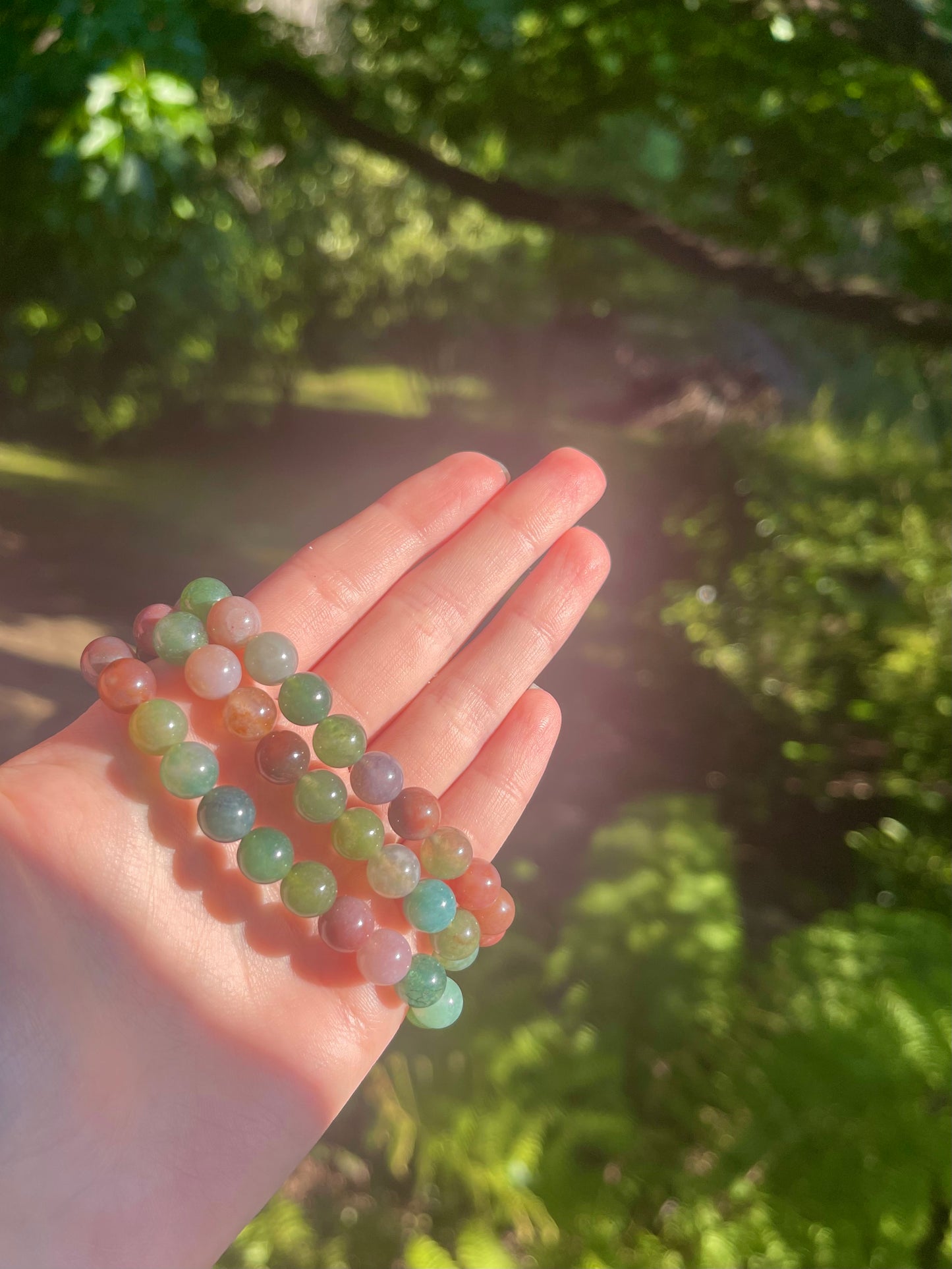 Ocean Jasper Round Bead Bracelet
