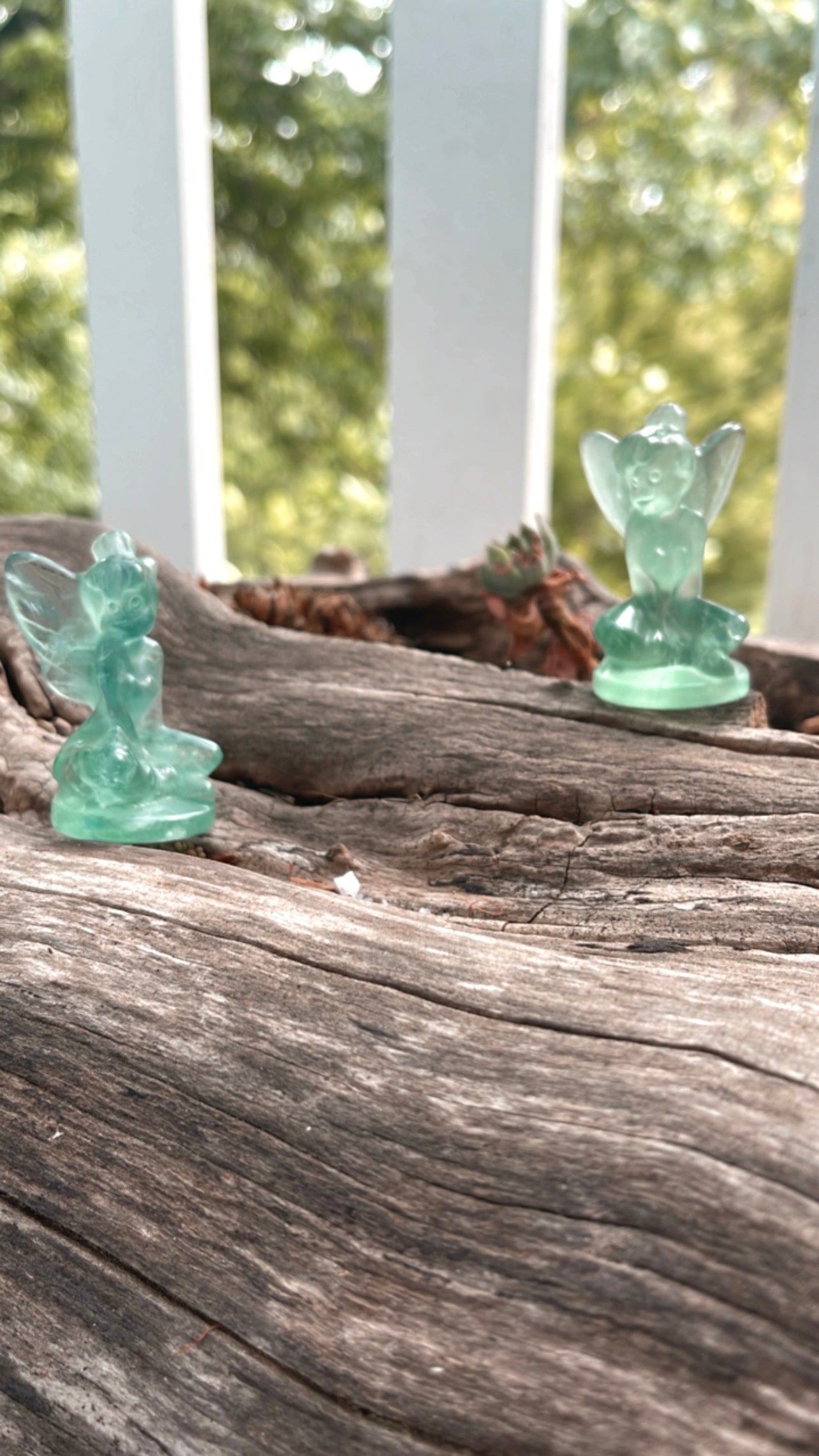 Green Fluorite Tinkerbell Disney Carving