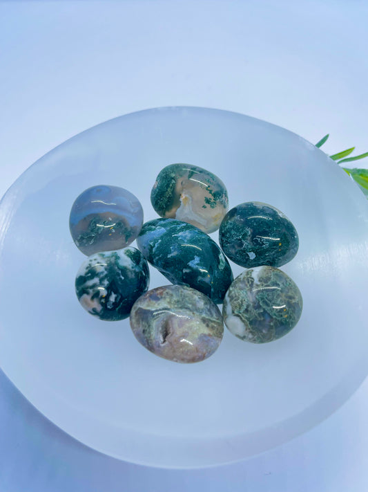 Moss Agate Tumbles