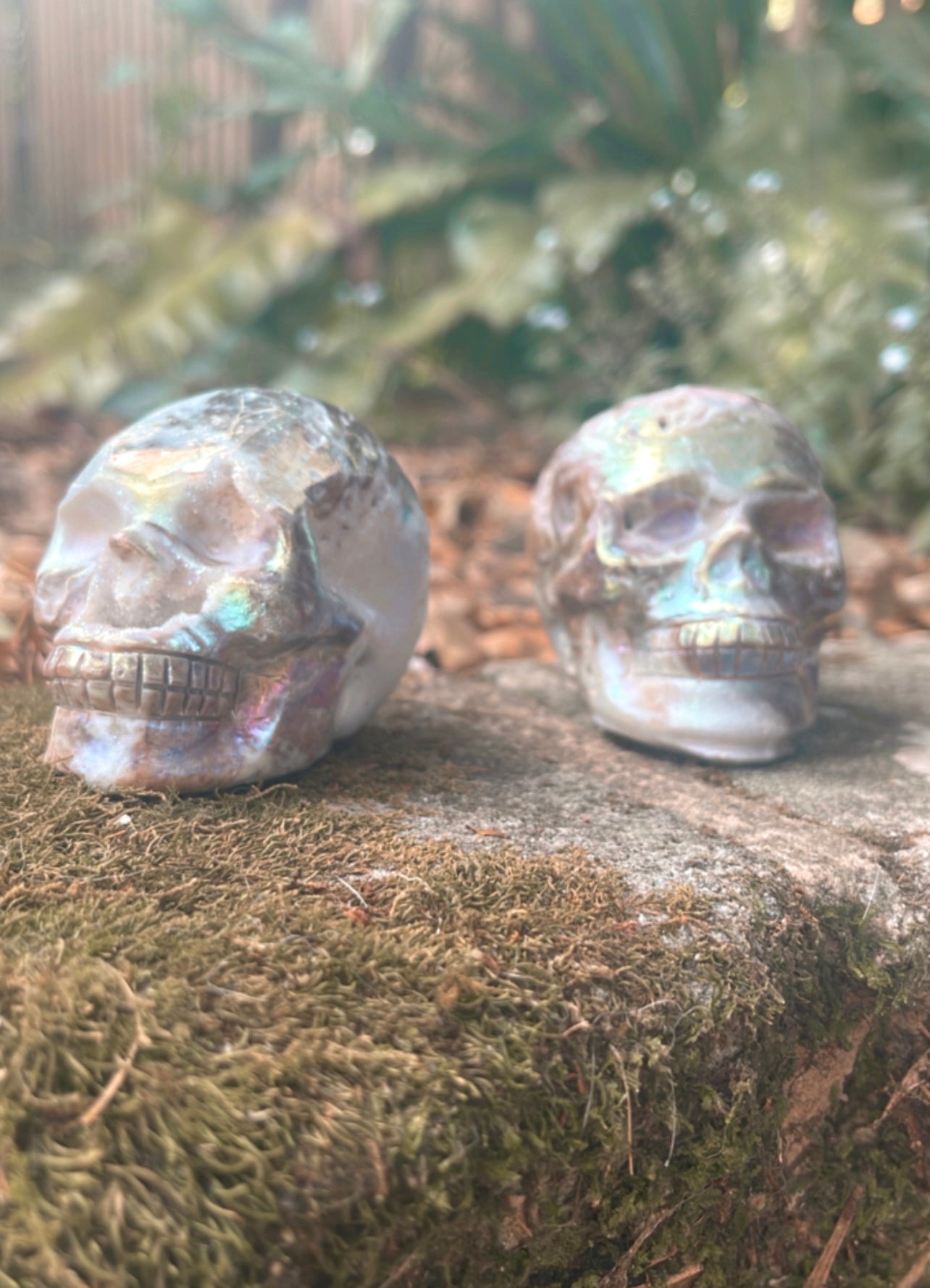 Druzy Aura Sphalerite Skulls