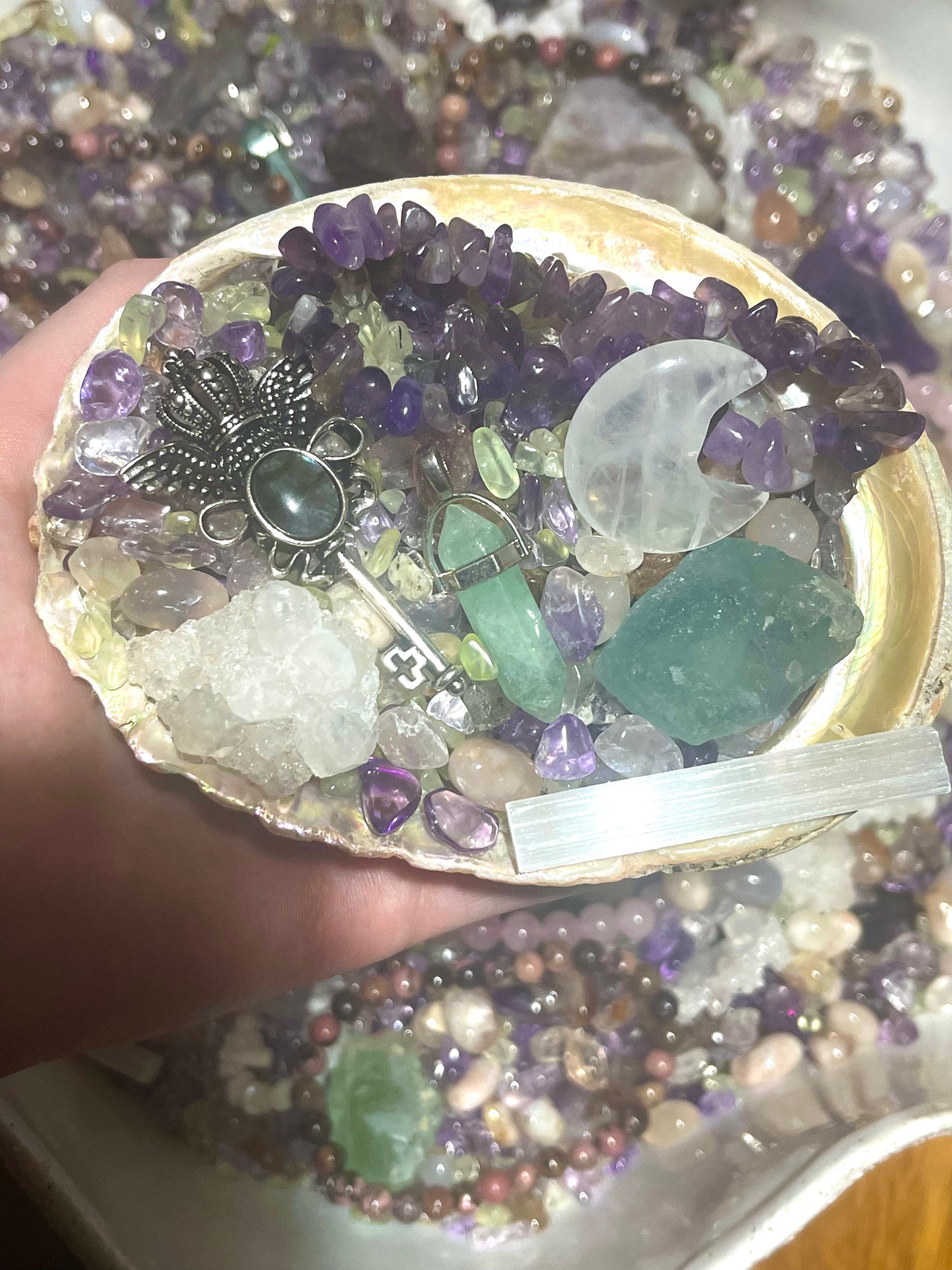 Premium Crystal Confetti Trinket Scoop