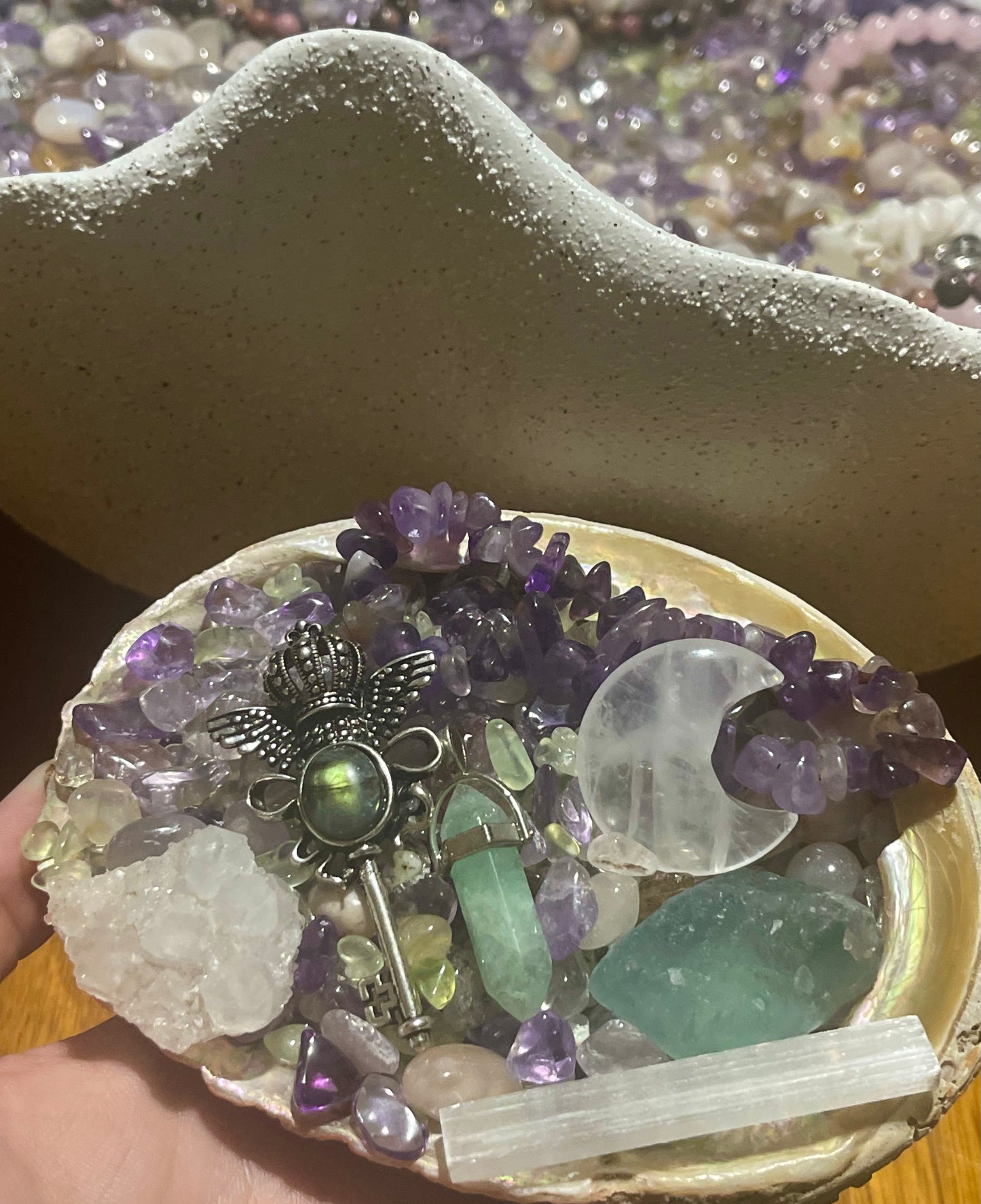 Premium Crystal Confetti Trinket Scoop
