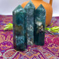 Moss Agate Polished Generator Point
