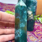 Moss Agate Polished Generator Point