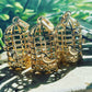 Golden Bird Cage Pendants