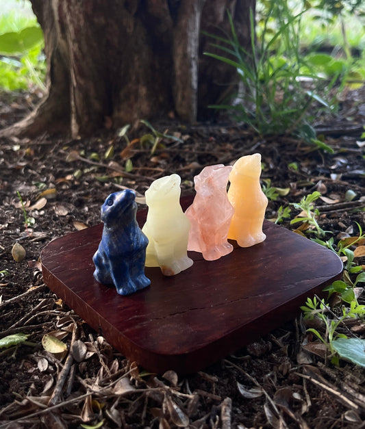 Wolf Animal Crystal Figurine Carving