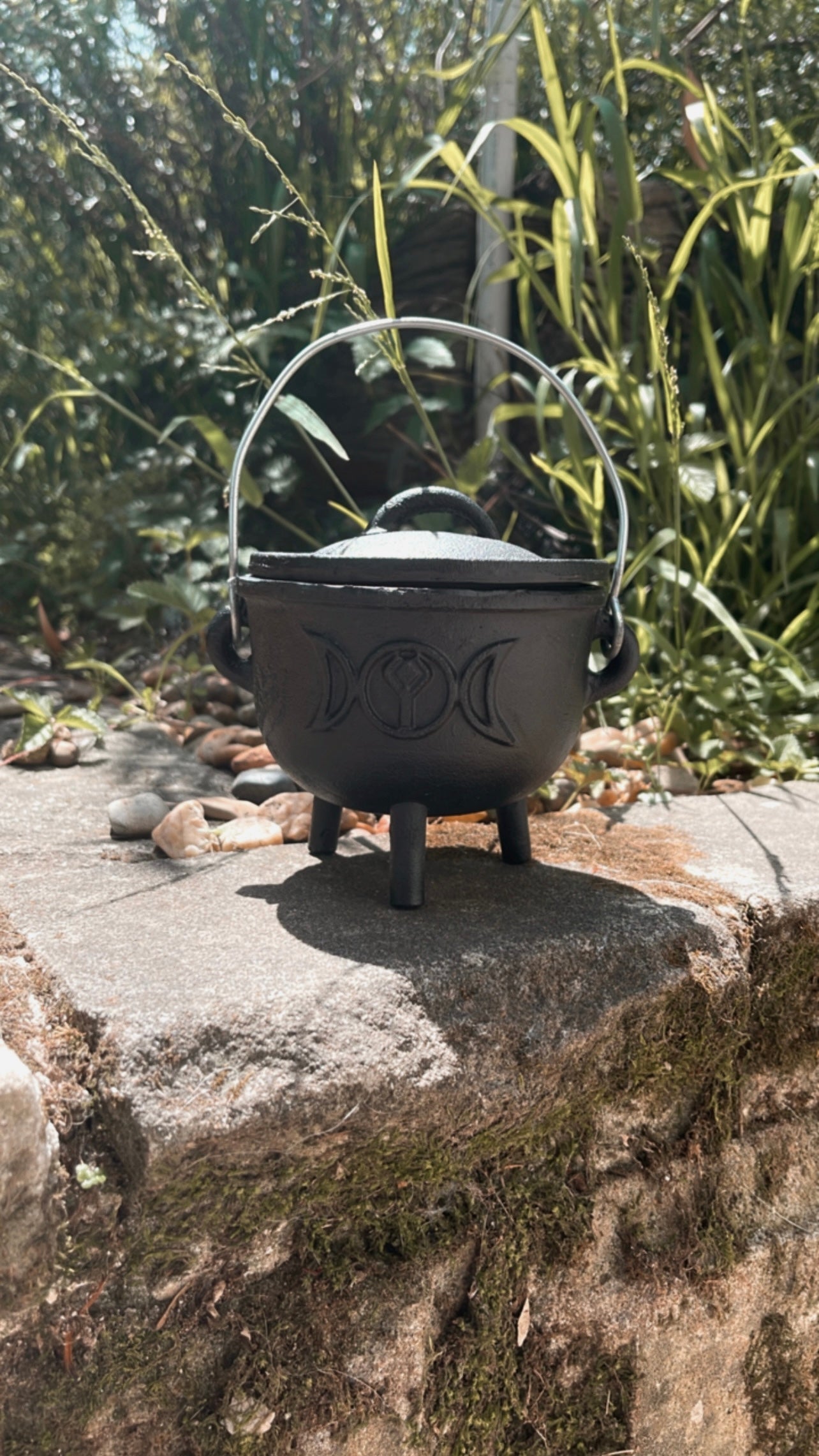 Triple Goddess Moon Witchy Cauldron
