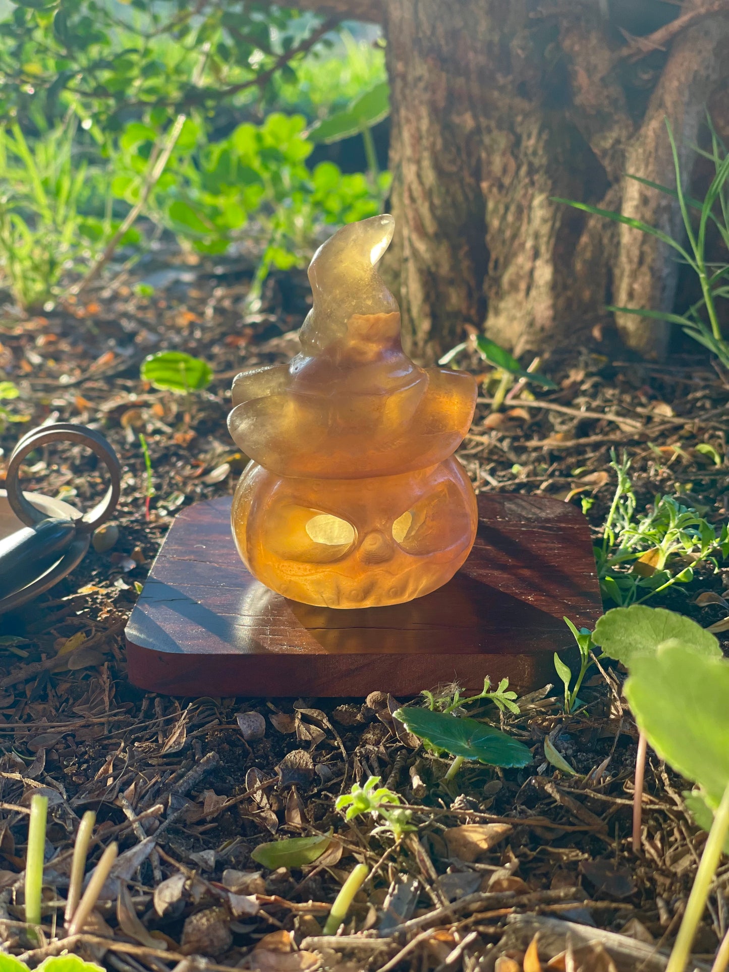 Fluorite Pumpkin Carvings