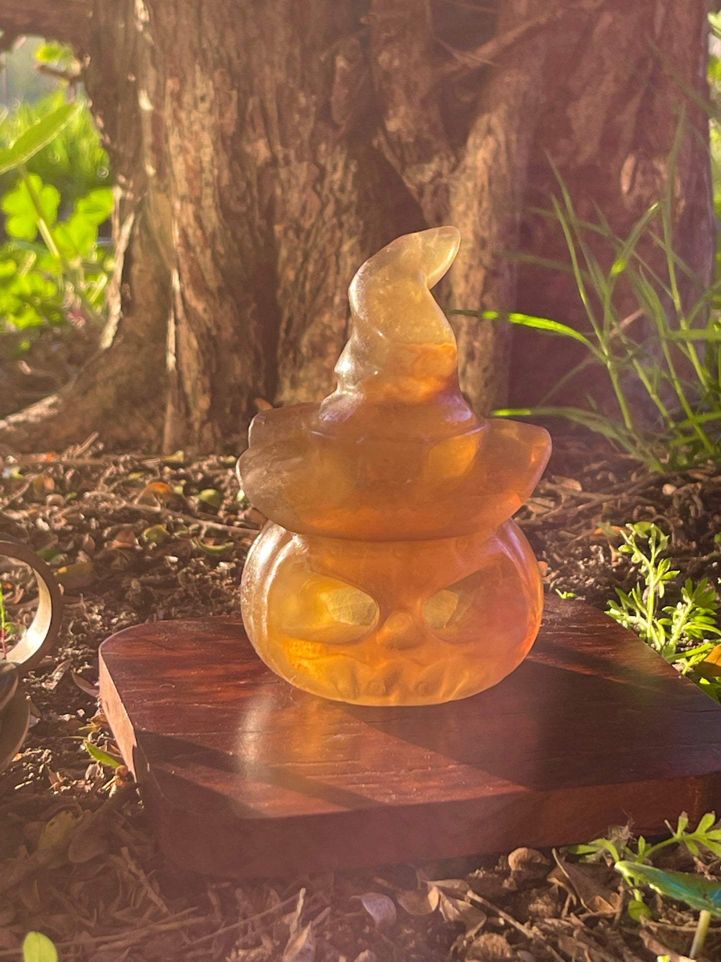 Fluorite Pumpkin Carvings