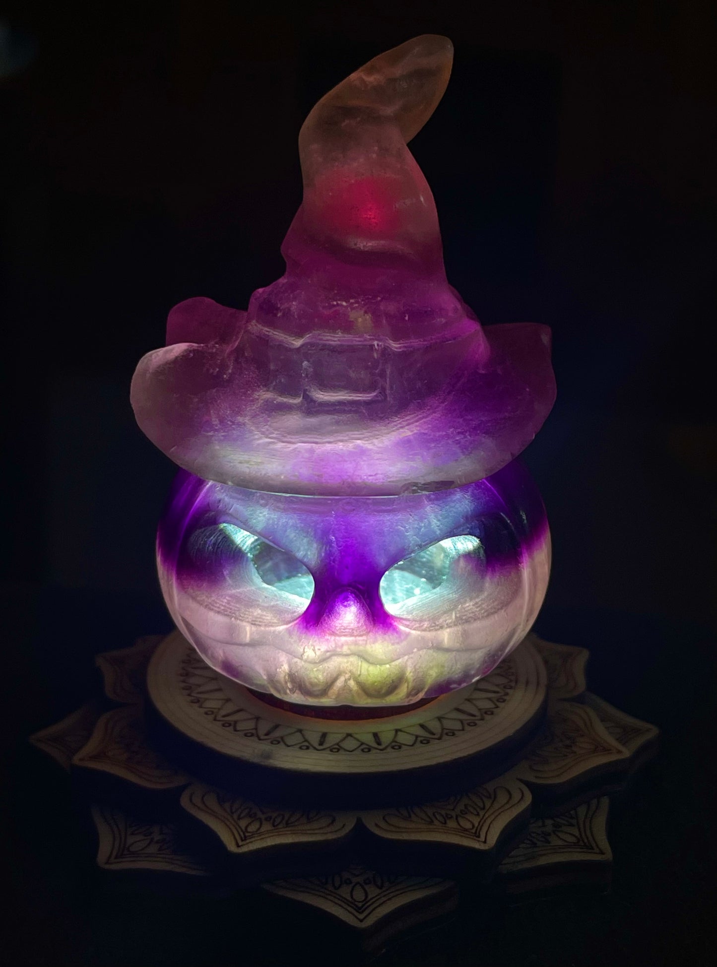 Fluorite Pumpkin Carvings