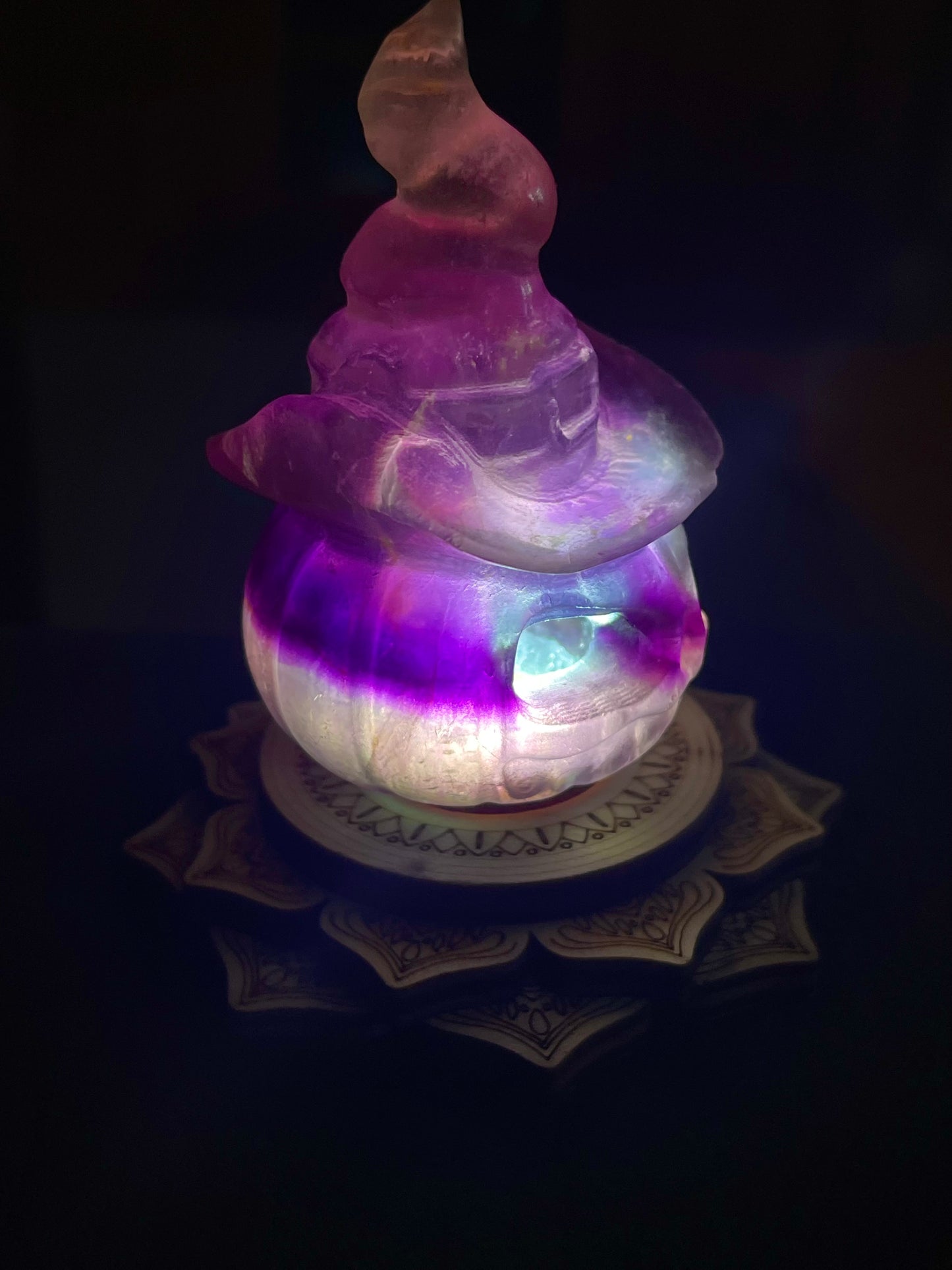 Fluorite Pumpkin Carvings