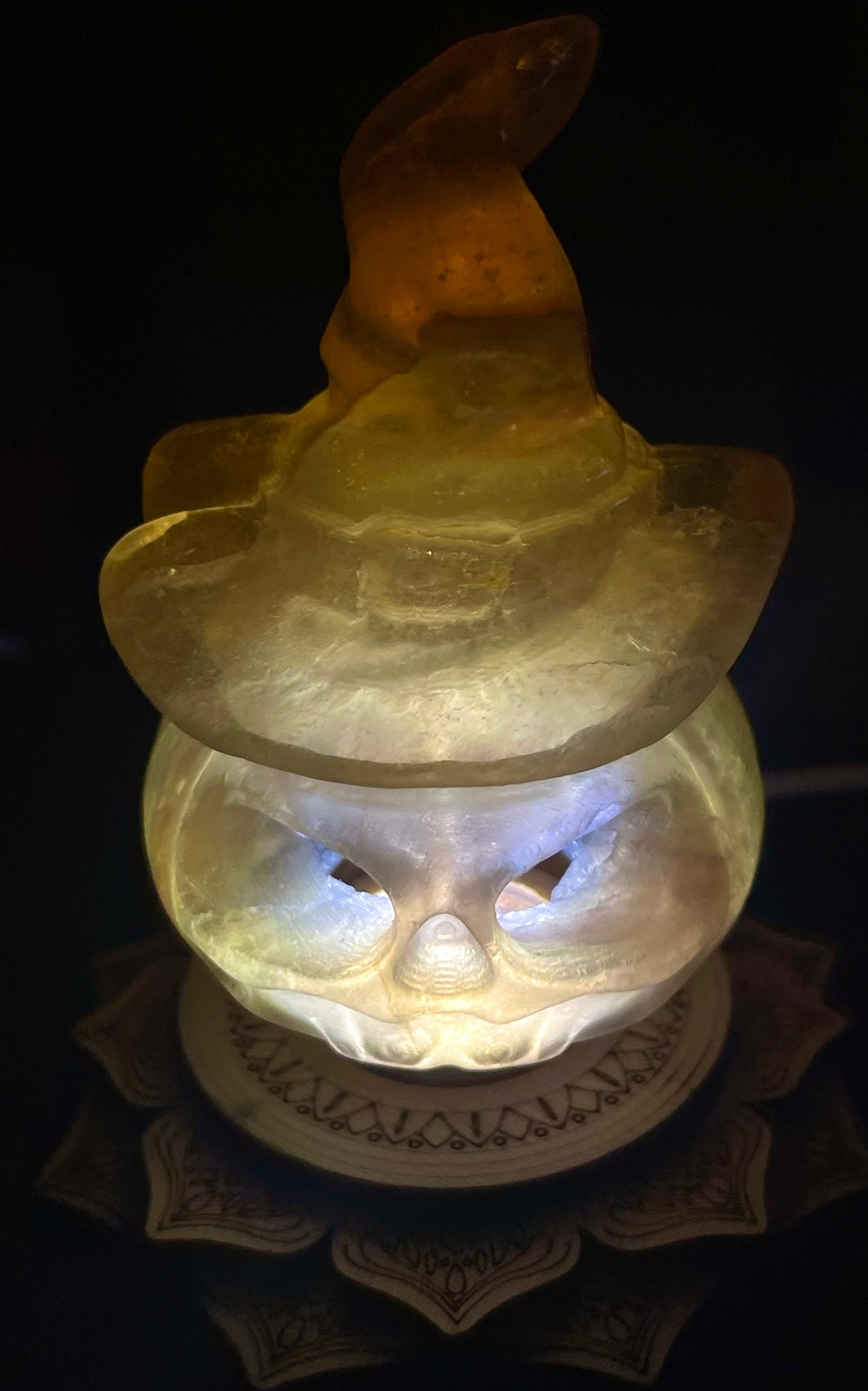 Fluorite Pumpkin Carvings
